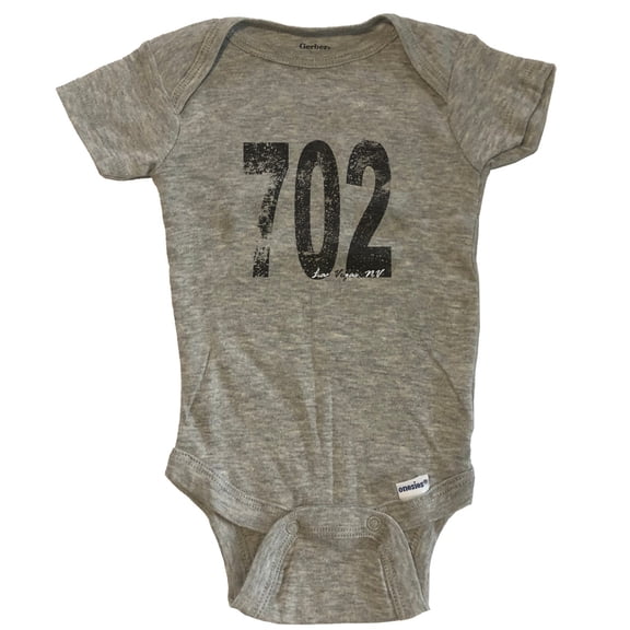 702 Las Vegas Nevada Area Code Baby Bodysuit - One Piece Baby Bodysuit - Grey