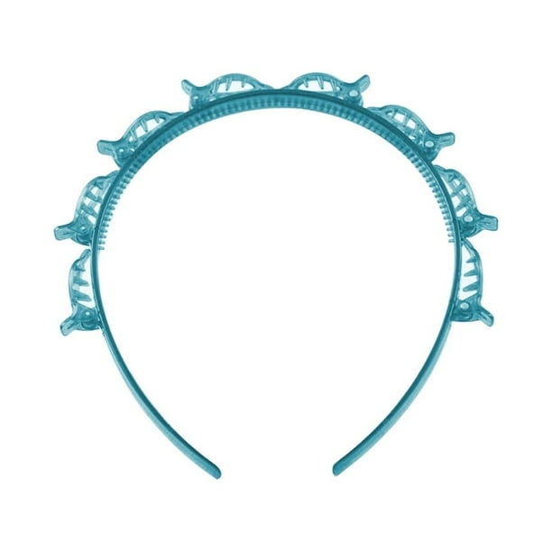 Qarigey Horquilla de peinado con flequillo doble, diadema para decoración del cabello de salón, Clips, diadema para mujer, accesorio de Accesorio para el cabello Lago azul