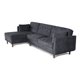 thumbnail image 3 of Sala Modular Sofá Cama Reversible Makora Velvet Gris Oxford Beehive Memory Foam Modelo Aperol, 3 of 8