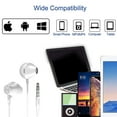 thumbnail image 6 of (4 pack) PHILIPS Wired Bass Clear Sound Earbuds w Mic for Cell Phones White, 6 of 6