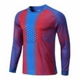 thumbnail image 3 of Xnihocha Kids Boys Padded Goalie Shirt Football Soccer Training Long Sleeve Goalkeeper Jersey Uniform Red&Blue 22, 3 of 5