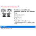 thumbnail image 2 of Front Brake Pad and Rotor Kit - Compatible with 2014 - 2015 Chevy Cruze, 2 of 2