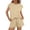 BZ29-Khaki, variant on Lumtrix Two Piece Sets For Women Summer Crew Neck Lounge Short Sets Cap Sleeve Drawstring Sweatsuit With Pocket 2026 Blue XL