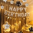 thumbnail image 3 of Banderín de cumpleaños CANREVEL Happy, 16 pulgadas, letras de lámina de mylar plateadas, 3 of 8