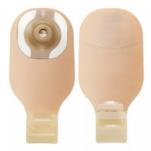 Premier Ostomy Pouch, One-Piece System, 12 Inch Lengthm up to 1 Inch Stoma, Drainable, Soft Convex, Trim to Fit, 5 Count