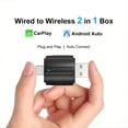 thumbnail image 1 of WIFI6 Dual Interface Wireless CarPlay Adapter 2In1 CarPlay+Android Auto USB-A and USB-C for Wireled CarPlay to Wireless, 1 of 8