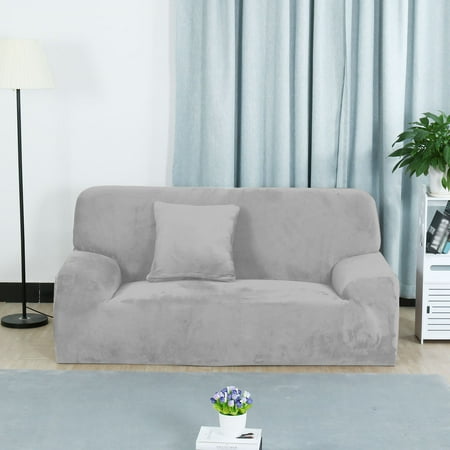 Stretch Sofa Slipcover Covers Chair 4 Seater 92 122 Inch Stretch Sofa Slipcover Covers Chair 4 Seater 92 122 Inch Gray