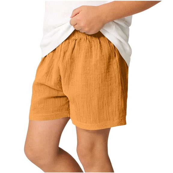 Kukoosong Boys' Shorts with Elastic Waist, Lightweight Casual Summer Shorts for Kids, Teen Boys Beach Vacation Short Pants