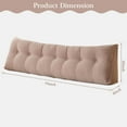 thumbnail image 2 of ANMINY Large Headboard Pillow - Removable Cover | 100% Cotton Filling | Bolster for Daybed & Sofa, 2 of 7