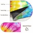 thumbnail image 6 of Colorful Boho Round Area Rug 4 FT, Non Slip Indoor Outdoor Rug, Pink Yellow Blue Green Tie Dye Abstract Art Washable Soft Circular Carpet Non-Shedding Floor Mat for Coffee Table Nursery Foyer Balcony, 6 of 8