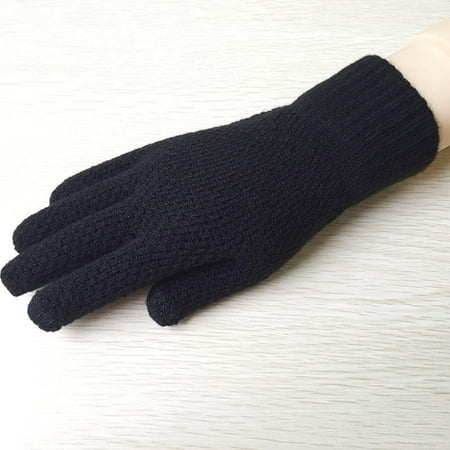 

Winter Men Women Knitted Gloves Screen Touch High Quality Male Mitten Thicken Warm Wool Cashmere Solid Color Men Business Gloves