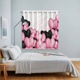 thumbnail image 3 of Valentine's Day Kitchen Curtains Window Panels, Romantic Love Heart Ballons Pink and Black Insulated Window Treatment Curtain, Grommet Curtains for Bedroom/Living Room/Bathroom, 2 Piece 42"Wx63"L, 3 of 8