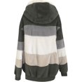 thumbnail image 6 of Fleece Jacket Women Plus Size Warm Winter Coats Fluffy Sherpa Hoodie Zip up Casual Color Block Faux Fur Cardigan Coat Shaggy Cardigan Sweater Outerwear, 6 of 7
