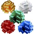 thumbnail image 2 of PMU Pull String Bows Assorted (Blue, Green, Gold, Red and White) 8 Inch 20 Loops (2 & 1/2 Inch Ribbon) 3pcs (3/pkg)Pkg/1, 2 of 2
