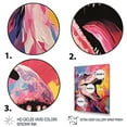 thumbnail image 3 of Designart "Pop Art Dino Elegance" Animals Framed Wall Art - Modern Pink Dinosaur Entryway Framed Wall Art, 3 of 6