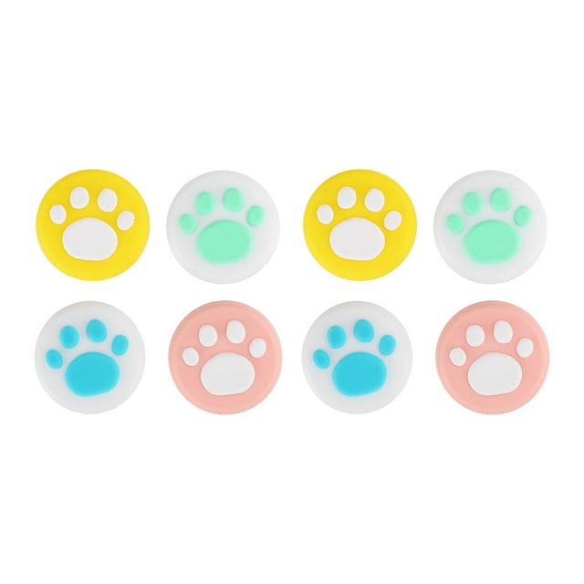 2 juegos de tapas de agarre para pulgar con forma de garra de gato para juguetes con tapa de control de interruptor con buena sensación al tacto.