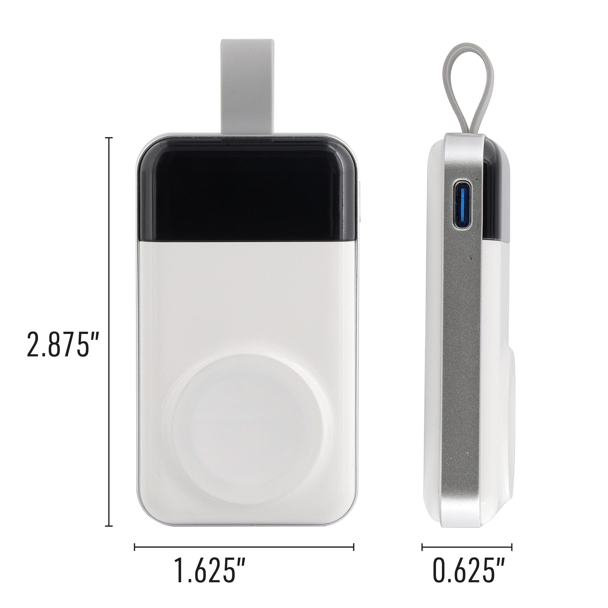 Xtreme Portable Apple Watch Charger, 1200mAh Wireless Magnetic Power Bank for Smart Watches, White