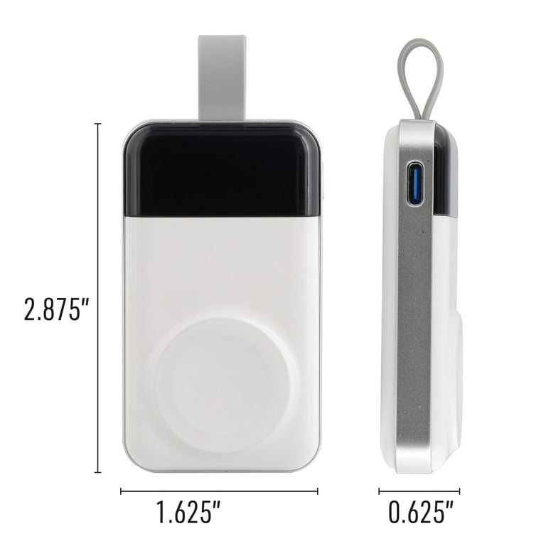 Xtreme Portable Apple Watch Charger 1200mAh Magnetic Wireless Keychain Power Bank Fast Charging for Apple Watch White