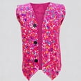 thumbnail image 7 of hengsof Boys Girls Sequin Waistcoat Sleeveless Hip-hop Jazz Dance Stage Performance Costume Vest Tops, 7 of 7
