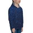 thumbnail image 3 of Haiem Sparkling Blue Glitter Pattern Boys Hoodie, Youth Pullover Hooded Sweatshirt, Kangaroo Pocket Hoodie for Kids Girls -X-Large, 3 of 6