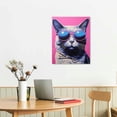 thumbnail image 2 of Nawypu  Canvas Wall Decor Funny Siamese Cat Canvas Wall Art Colorful Animal Pictures Abstract Siamese Cat Painting for Kitchen Modern Bathroom Wall  with Solid, 2 of 4
