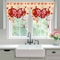 thumbnail image 4 of Happy Valentine's Day Balloon Curtains 63 Inch Length for Living Room/Bedroom, Yellow Love Hearts Romantic Rod Pocket Privacy Door Curtains Decorative Tie Up Shade for Window 52"x63", 4 of 8