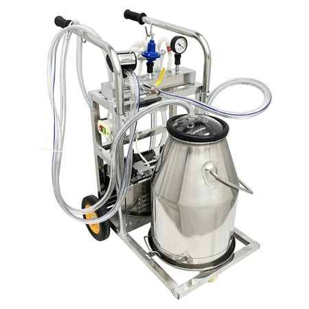 25L Oil-free Vacuum Pump Milking Machine Electric Hand Pushed Milking Machine 110V