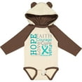 thumbnail image 3 of Inktastic Ovarian Cancer Hope Faith Motto Boys or Girls Long Sleeve Baby Bodysuit, 3 of 5