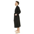 thumbnail image 2 of Turquaz Linen 100% Turkish Cotton White Waffle Kimono Unisex Spa Robe, 2 of 5