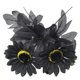 thumbnail image 1 of Flor de girasol simulada de Halloween color negro hojas negras altura de poda 41CM diámetro de flor 10 ANGGREK Otros, 1 of 8