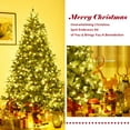 thumbnail image 4 of Costway 7Ft Pre-Lit Artificial Christmas Tree Hinged with 460 LED Lights & Pine Cones, 4 of 8