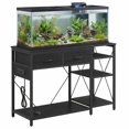 thumbnail image 4 of 55-75 Gallon Fish Tank Stand | Aquarium Stand with Power Outlet, 3-Tier Storage Shelf for Fish Tank, Turtle & Reptile Terrarium, Black, 4 of 6