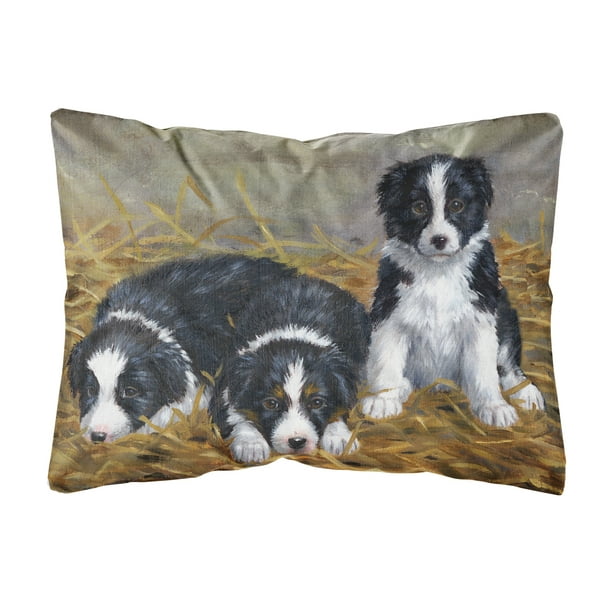 border collie throw pillow