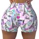 thumbnail image 2 of Balery Eiffel Tower and Hearts Pantalones cortos de entrenamiento estampados para mujer, sin costuras, ajustados, para gimnasio, yoga, correr, deportes, ejercicio activo, fitness.-XX-Large, 2 of 8