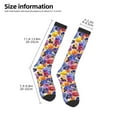 thumbnail image 5 of Easygdp The Garden Tricolor Pansy Flower Soccer Socks Sport Knee High Socks Calf Compression Athletic Socks for Men and Women, 5 of 9