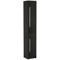 thumbnail image 1 of HOMCOM Armoire de Rangement Haute pour Salle de Bain avec 3 Tablettes Ajustables, Noir, 1 of 10