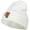 White, variant on Rasta Lion Head Embroidered Long Beanie - Black OSFM