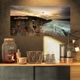 thumbnail image 1 of Ocean Hitting Rocky Hill - Seashore Photo Canvas Art Print, 1 of 3