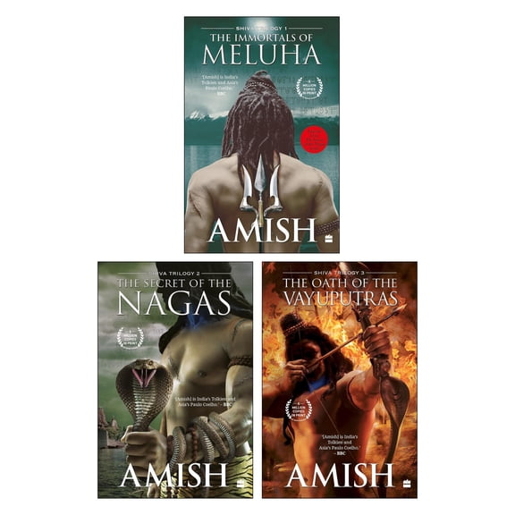 Amish Tripathi’s Shiva Trilogy Complete 3-Book Paperback Set – Nagas, Mehula & The Oath of the Vayuputras