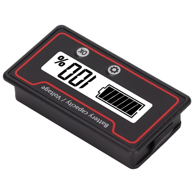 LCD Display Battery Meter for Electric Vehicle 12-84V, Safe Battery Capacity Voltage Gauge, Universal Version, Custom Display, Multi Purpose, Power Saving