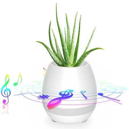 AGPtek Music Flower Pot Flowerpot Touch Plant Piano Music Playing Smart Colorful LED Light Bluetooth Wireless (Best Speakers For Piano Music)