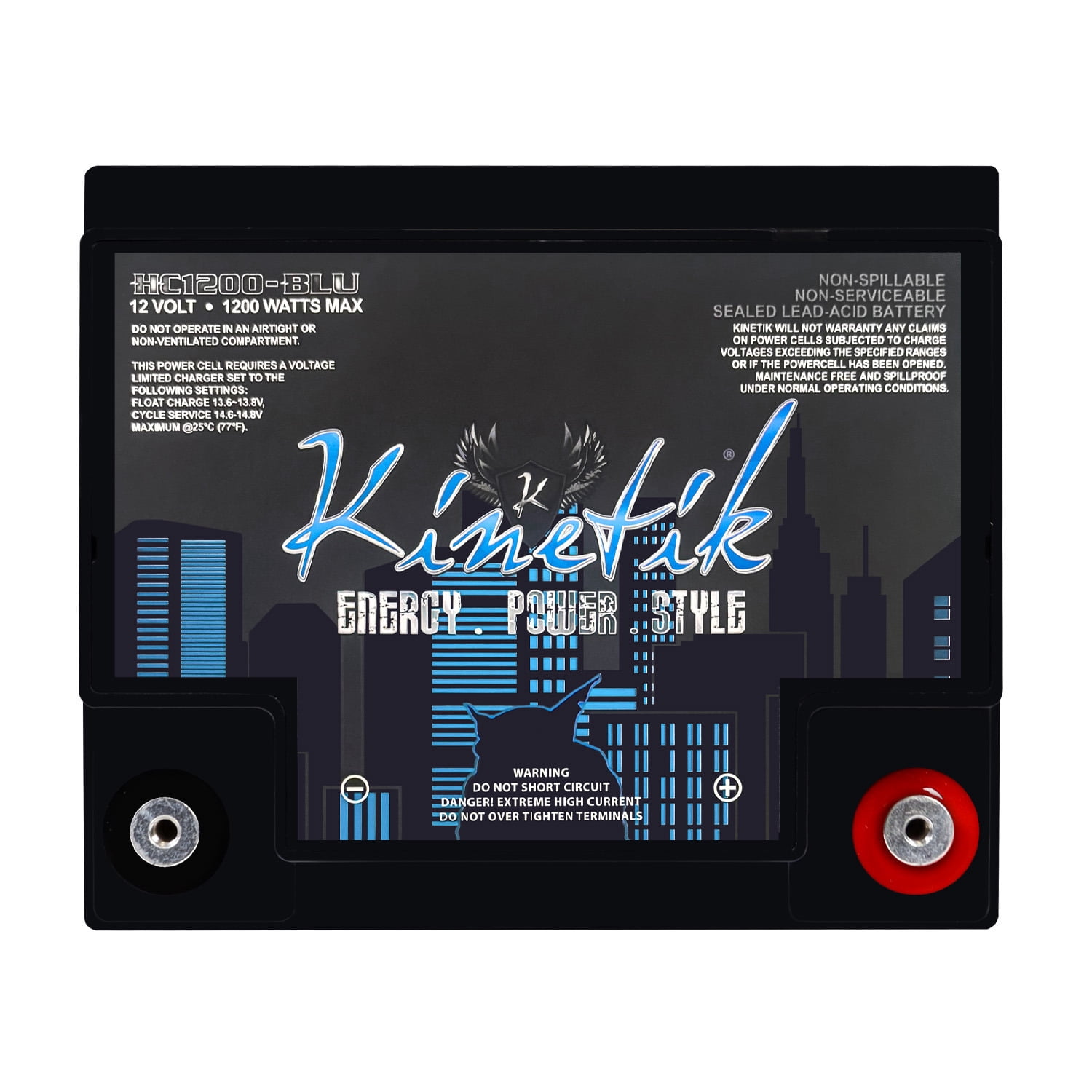 HC1200-BLU 1200 Watt Power Cell Audio Battery To Power Car Stereo System