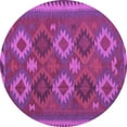 thumbnail image 1 of Ahgly Company Indoor Round Oriental Purple Traditional Area Rugs, 5' Round, 1 of 4