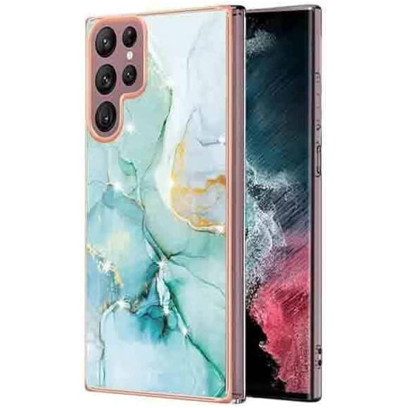 For Samsung Galaxy S21 FE Case Hard back Marble Pattern Slim Design Enhanced Camera and Screen Protection Girls and Women Cover