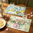 thumbnail image 6 of Dining Table Placemats Set of 4 Washable Placemats Blue Placemats for Summer Kitchen Decor Kitchen and Dining Room, 6 of 9