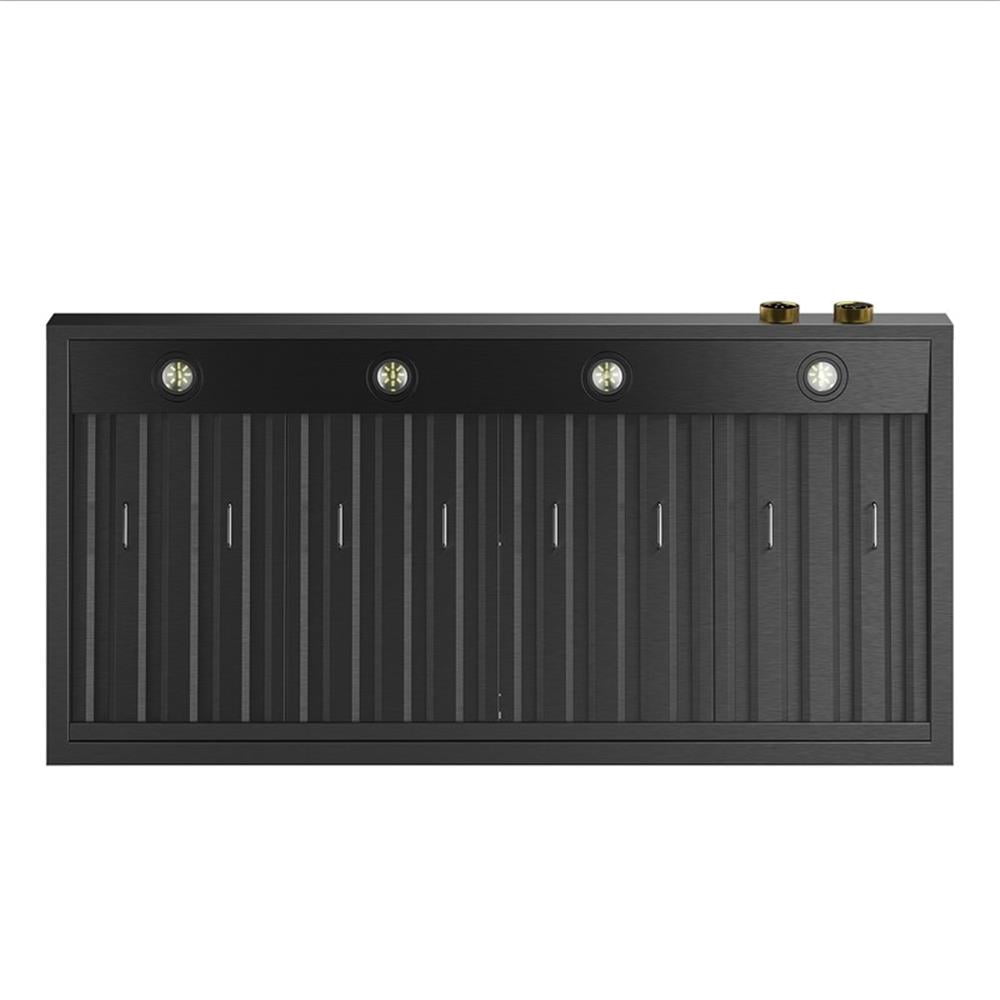 Pemberly Row Dual Fuel Range Propane Gas in Titanium Under Cabinet Range Hood