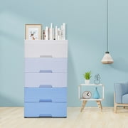 DENEST Plastic 5 Tier Drawer Dresser