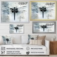 thumbnail image 4 of Designart "Elegant Dragonfly Ballet" Animals Dragonfly Floater Framed Wall Art Prints, 4 of 5