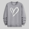thumbnail image 5 of Stamzod Men's Crewneck Sweatshirt Lover Heart Printed Long Sleeve Tops Casual Valentines Sweatshirts for Men Gray B XL, 5 of 6