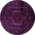 thumbnail image 1 of Ahgly Company Indoor Round Persian Purple Traditional Area Rugs, 5' Round, 1 of 4